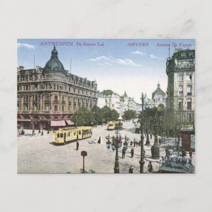 Cartão postal antigo - Antuérpia/Anvers, Bélgic