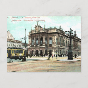 Cartão postal antigo - Antuérpia/Anvers, Bélgica
