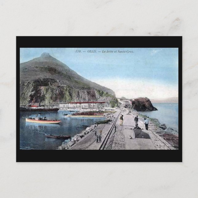 Cartão postal antigo - Argélia, Oran, la Jetee (Frente)
