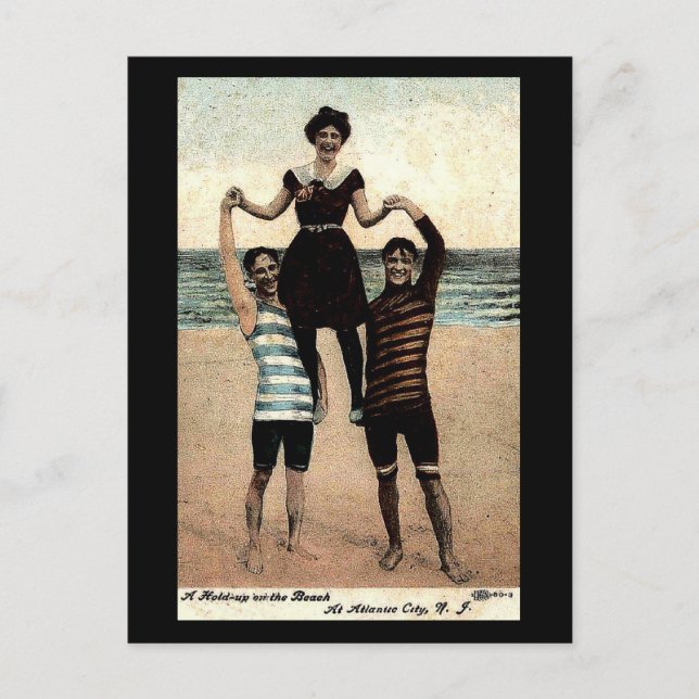 Cartão Postal Antigo - Atlantic City, Nova Jersey, (Frente)