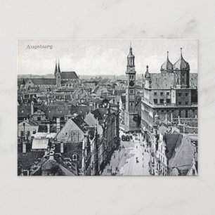 Cartão Postal Antigo - Augsburgo, Baviera, Alemanh