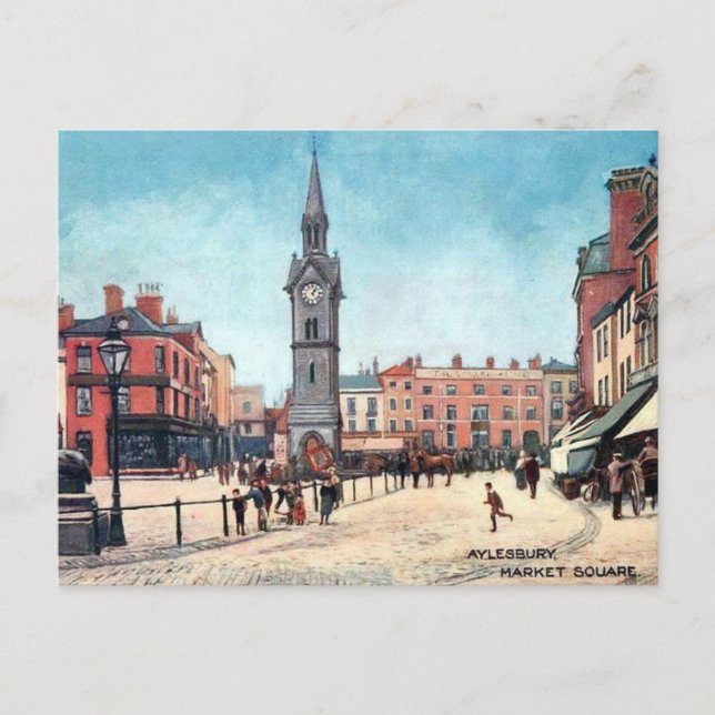 Cartão postal antigo - Aylesbury, Buckinghamshire (Frente)