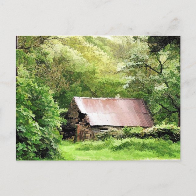 CARTÃO POSTAL ANTIGO BARN (Frente)