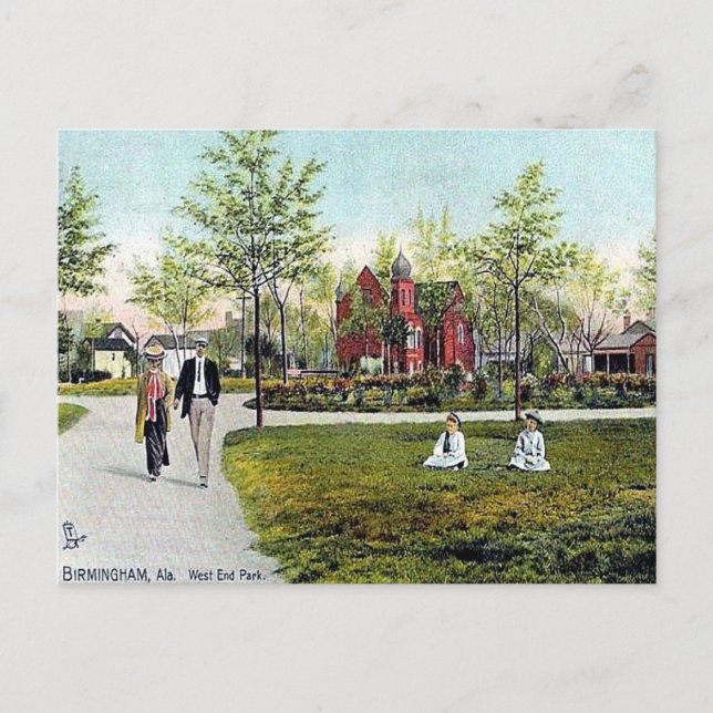 Cartão Postal Antigo - Birmingham, Alabama (Frente)