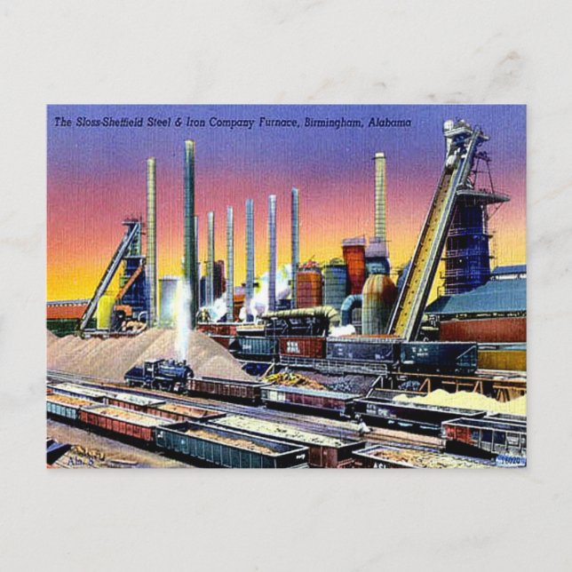 Cartão Postal Antigo - Birmingham, Alabama (Frente)