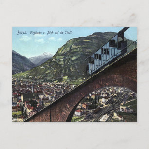 Cartão postal antigo - Bolzano, Itália