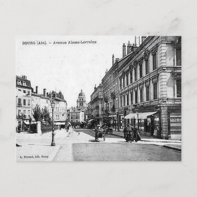 Cartão postal antigo - Bourg-en-Bresse, Ain, Franç (Frente)