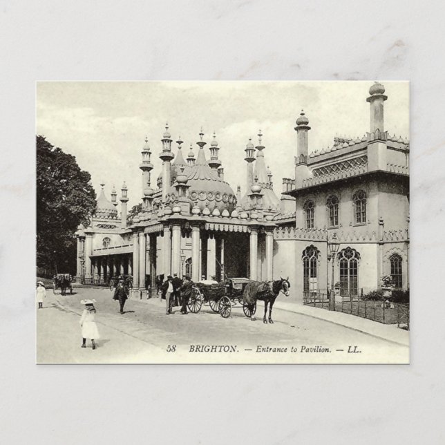 Cartão Postal Antigo - Brighton Pavilion (Frente)