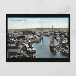 Cartão postal antigo - Bristol Harbor, Inglaterra