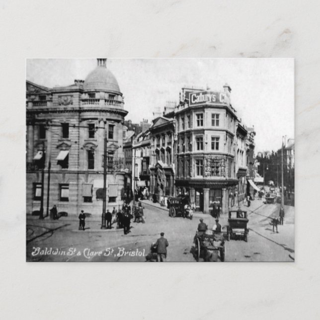 Cartão postal antigo - Bristol, Inglaterra (Frente)