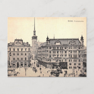 Cartão postal antigo - Brno, República Checa
