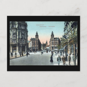 Cartão postal antigo - Budapeste, Hungria, 1908