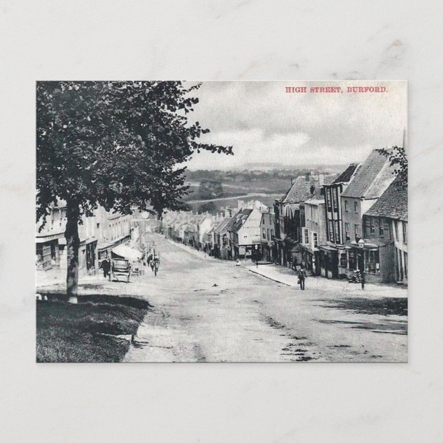 Cartão postal antigo - Burford, Oxfordshire, Ingla (Frente)