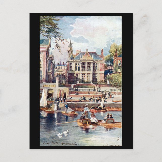 Cartão postal antigo - Câmara Municipal, Richmond, (Frente)