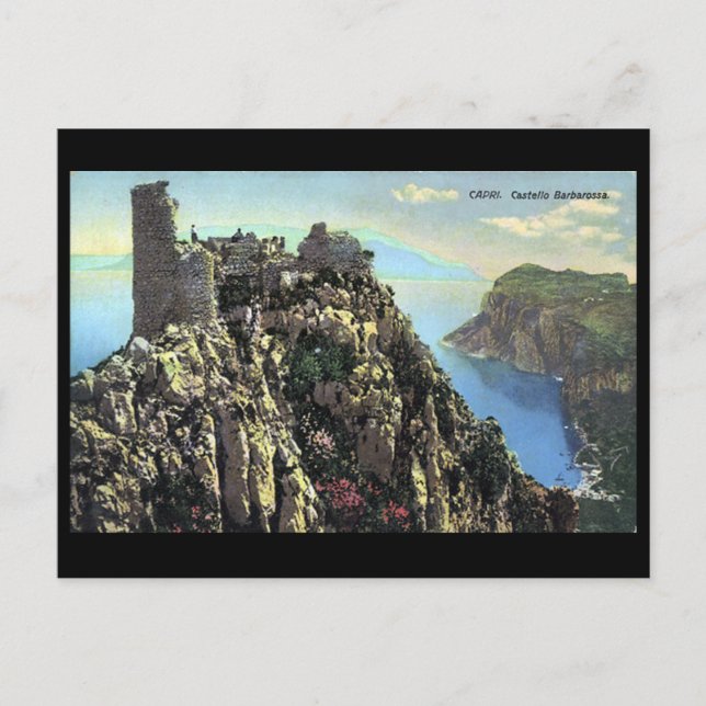 Cartão postal antigo - Capri, Itália (Frente)