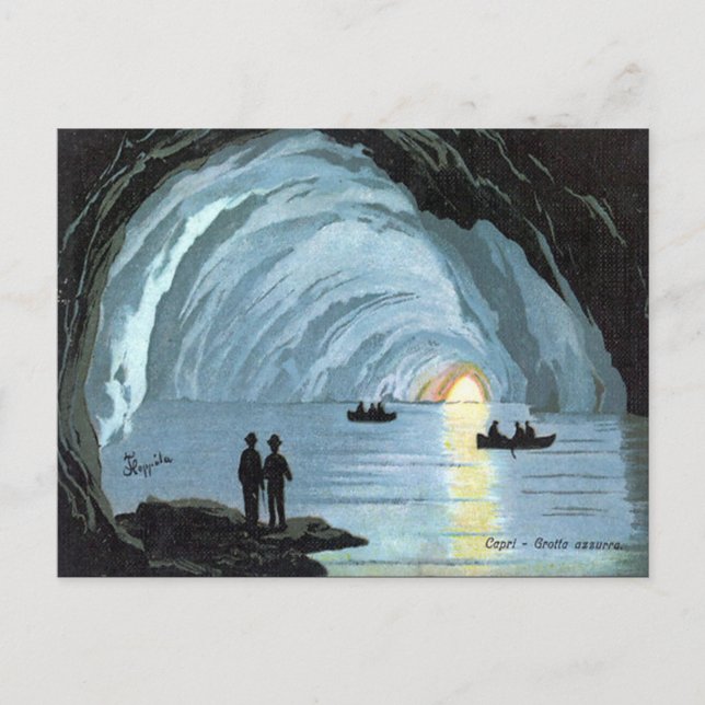 Cartão postal antigo - Capri, Itália (Frente)