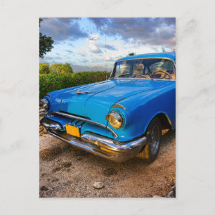 Cartão Postal Antigo carro clássico americano em Trinidade, Cuba
