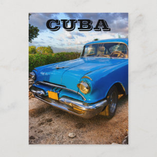 Cartão Postal Antigo carro clássico americano em Trinidade, Cuba
