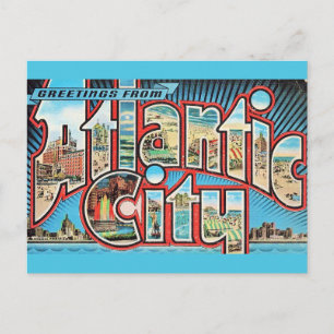 Cartão Postal Antigo cartão-postal de Atlantic City NJ