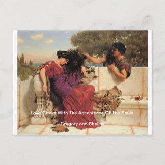 Cartão Postal Antigo Casal grego da velha história