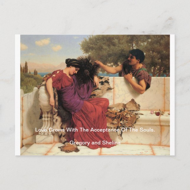 Cartão Postal Antigo Casal grego da velha história (Frente)