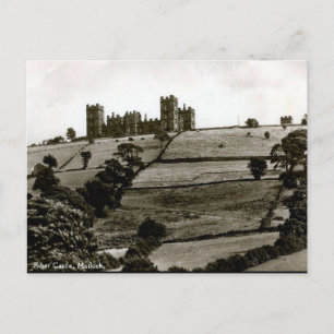 Cartão postal antigo - Castelo de Riber, Matlock,