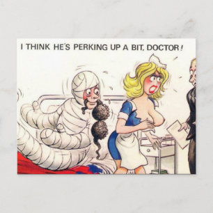 Cartão Postal Antigo - Cômico, Médico