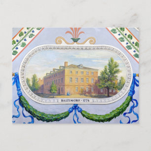 Cartão Postal Antigo Congresso Hall em Baltimore, Maryland