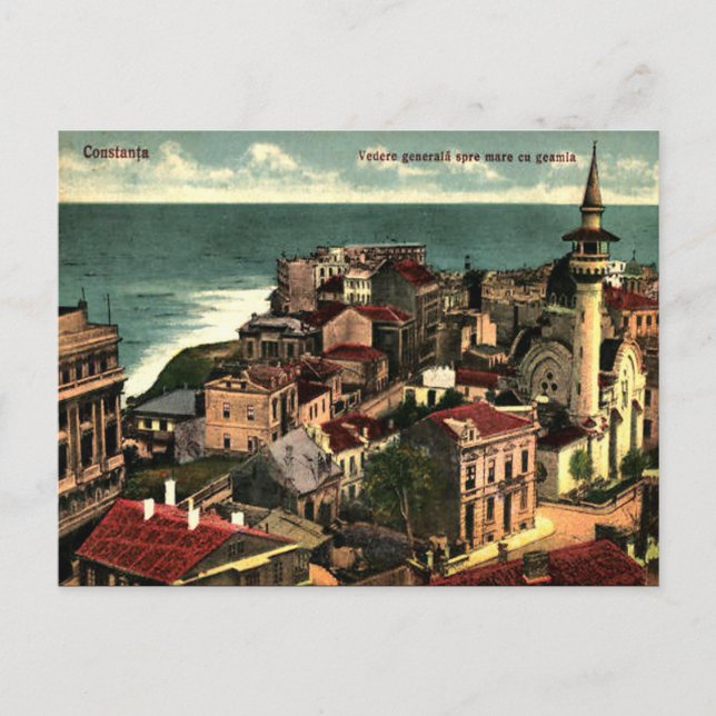 Cartão postal antigo - Constanta, Romênia (Frente)