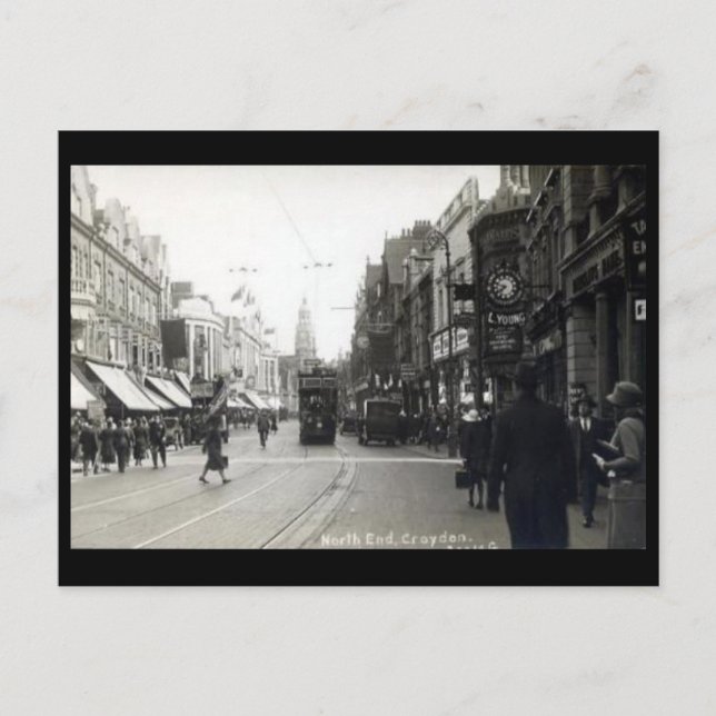 Cartão Postal Antigo - Croydon, Londres (Frente)