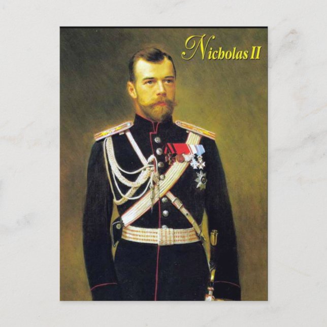 Cartão Postal Antigo - czar Nicholas II (Frente)