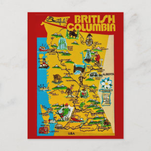 Cartão postal antigo da Colômbia Britânica