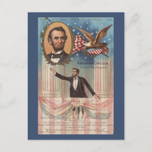 Cartão postal antigo de Abraham Lincoln