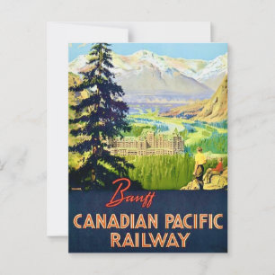 Cartão postal antigo de Banff Canadá