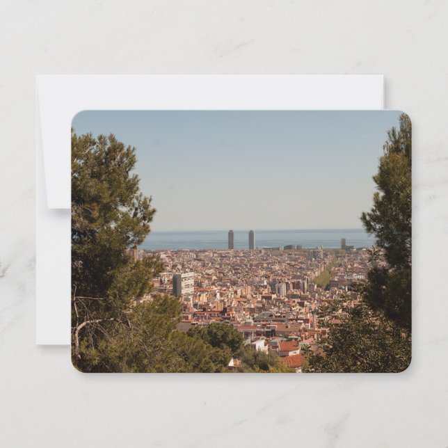 Cartão Postal Antigo de Barcelona (Frente)