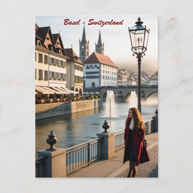 Cartão postal antigo de Basileia & Salzburgo – Rio (Frente)