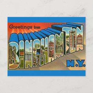Cartão postal antigo de Binghamton NY