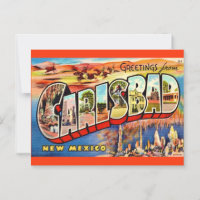 Cartão postal antigo de Carlsbad NM