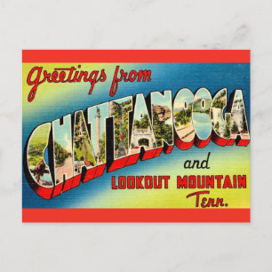 Cartão postal antigo de Chattanooga Tennessee