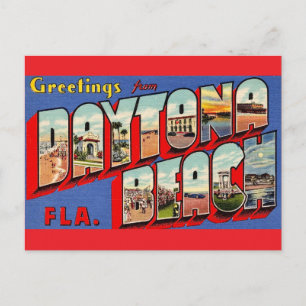 Cartão postal antigo de Daytona Beach