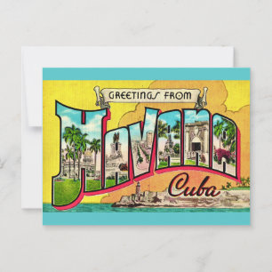 Cartão postal antigo de Havana Cuba