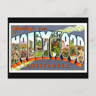 Cartão Postal Antigo de Hollywood