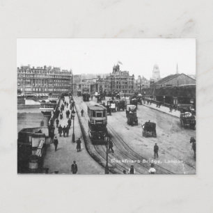 Cartão postal antigo de Londres - Blackfriars Brid