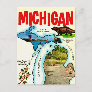 Cartão Postal Antigo de Michigan State
