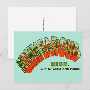 Cartão postal antigo de Minneapolis