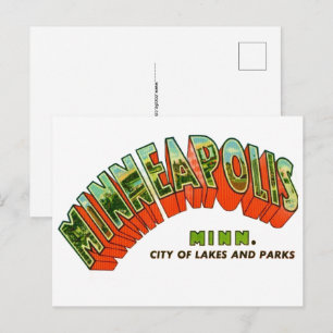 Cartão postal antigo de Minneapolis
