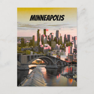 Cartão postal antigo de Minneapolis Minnesota   Mi