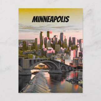 Cartão postal antigo de Minneapolis Minnesota | Mi