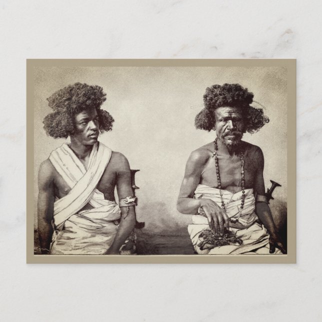 Cartão postal antigo de moda masculina negra com c (Frente)