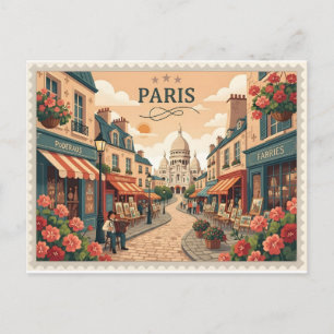 Cartão Postal Antigo de Montmartre Paris